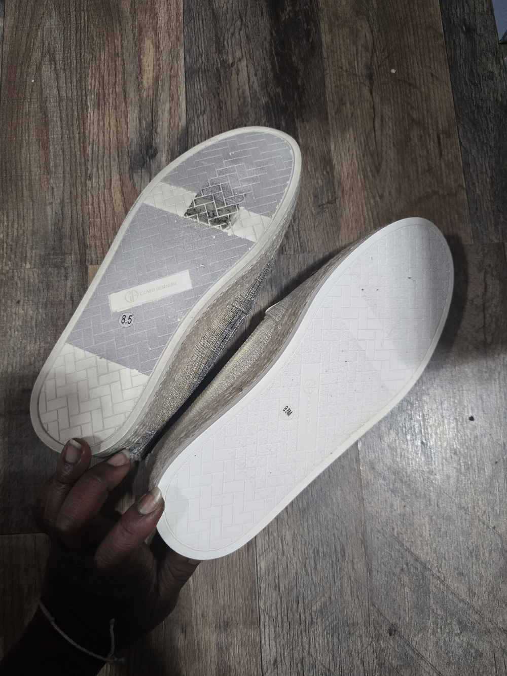 Giani Bernini Metallic Gold Espadrille Platform Loafers (Floor Sample) - Picture 3 of 3